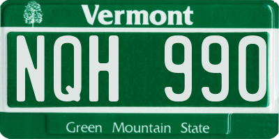 VT license plate NQH990
