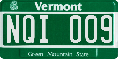 VT license plate NQI009