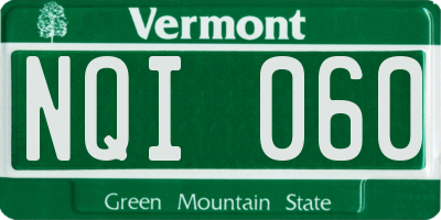 VT license plate NQI060