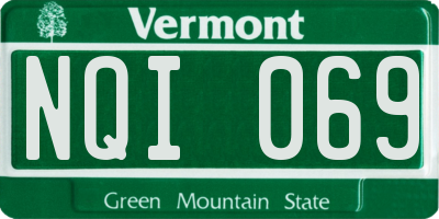VT license plate NQI069