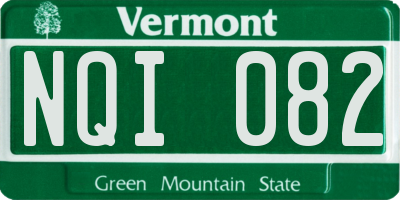 VT license plate NQI082
