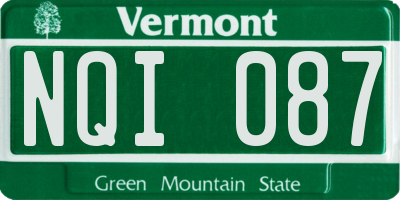 VT license plate NQI087