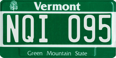 VT license plate NQI095
