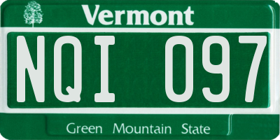 VT license plate NQI097