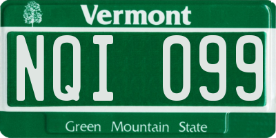VT license plate NQI099