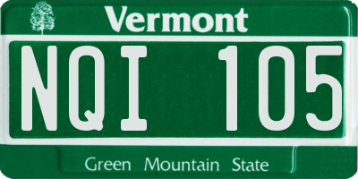 VT license plate NQI105
