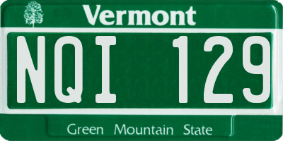 VT license plate NQI129