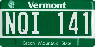 VT license plate NQI141