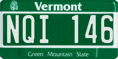 VT license plate NQI146