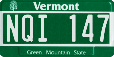 VT license plate NQI147