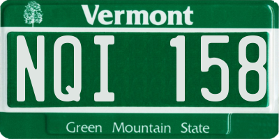 VT license plate NQI158