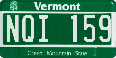 VT license plate NQI159