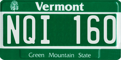 VT license plate NQI160