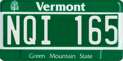 VT license plate NQI165