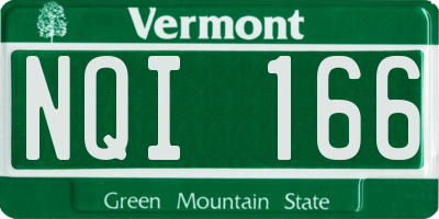 VT license plate NQI166