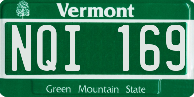 VT license plate NQI169
