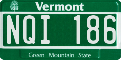 VT license plate NQI186