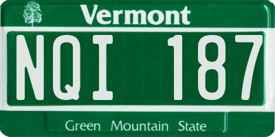 VT license plate NQI187