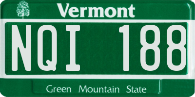VT license plate NQI188