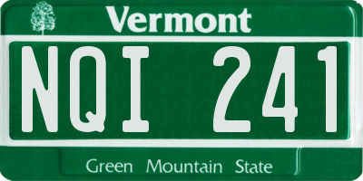 VT license plate NQI241