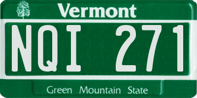 VT license plate NQI271