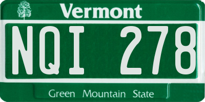 VT license plate NQI278