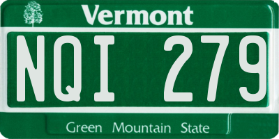 VT license plate NQI279