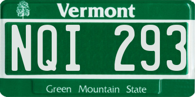 VT license plate NQI293