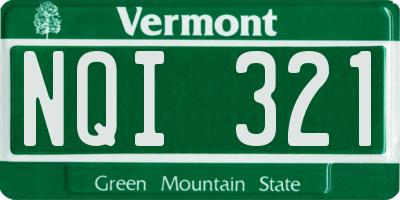 VT license plate NQI321
