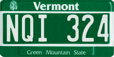 VT license plate NQI324