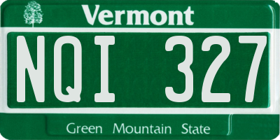 VT license plate NQI327