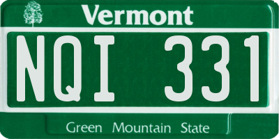 VT license plate NQI331