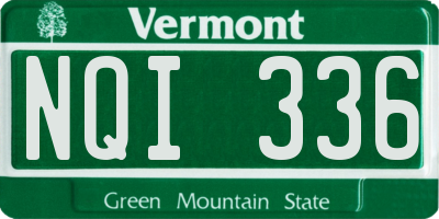 VT license plate NQI336