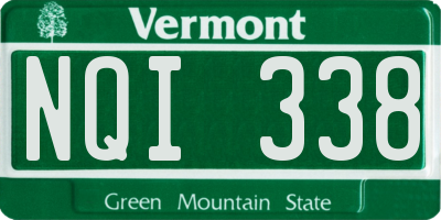VT license plate NQI338
