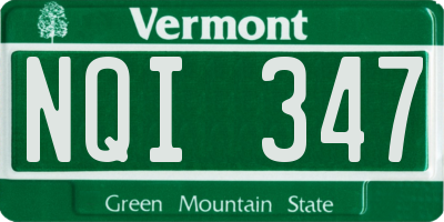 VT license plate NQI347