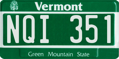 VT license plate NQI351