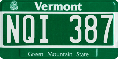 VT license plate NQI387