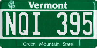 VT license plate NQI395