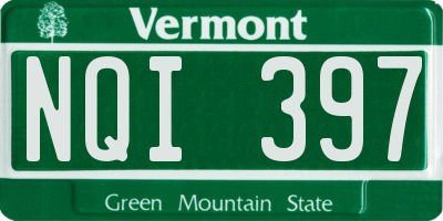 VT license plate NQI397