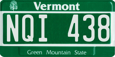 VT license plate NQI438