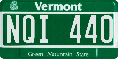 VT license plate NQI440