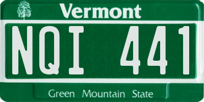 VT license plate NQI441