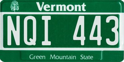 VT license plate NQI443