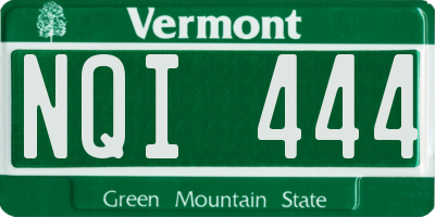 VT license plate NQI444