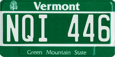 VT license plate NQI446