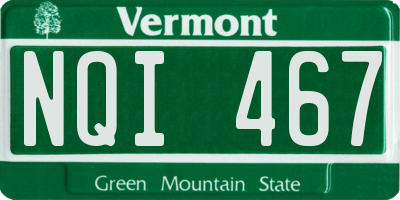 VT license plate NQI467