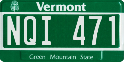 VT license plate NQI471