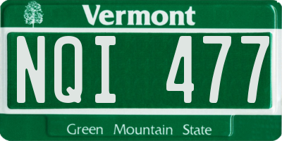 VT license plate NQI477
