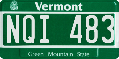 VT license plate NQI483
