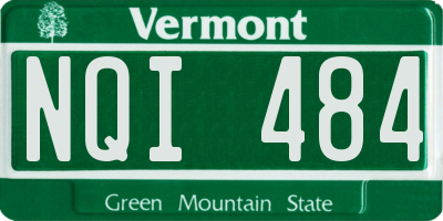 VT license plate NQI484